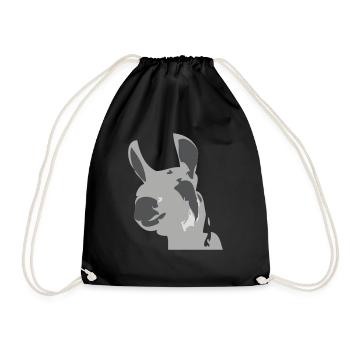lama - Turnbeutel - Schwarz - Vorne