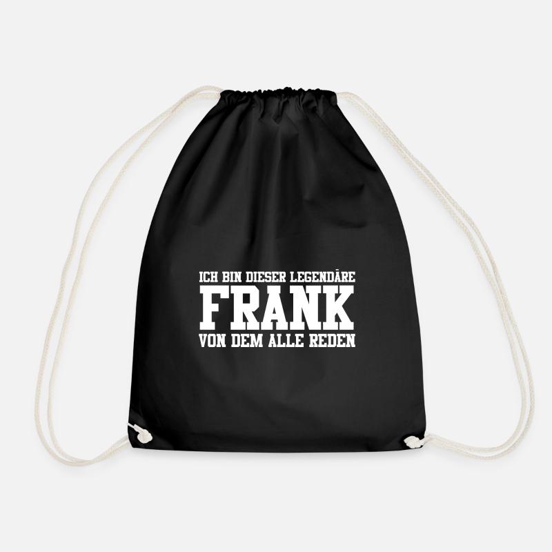 Frank Name Design - Turnbeutel - Schwarz