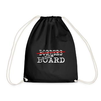Snowboard Snowboarder Softboot-Legende - Turnbeutel - Schwarz - Vorne