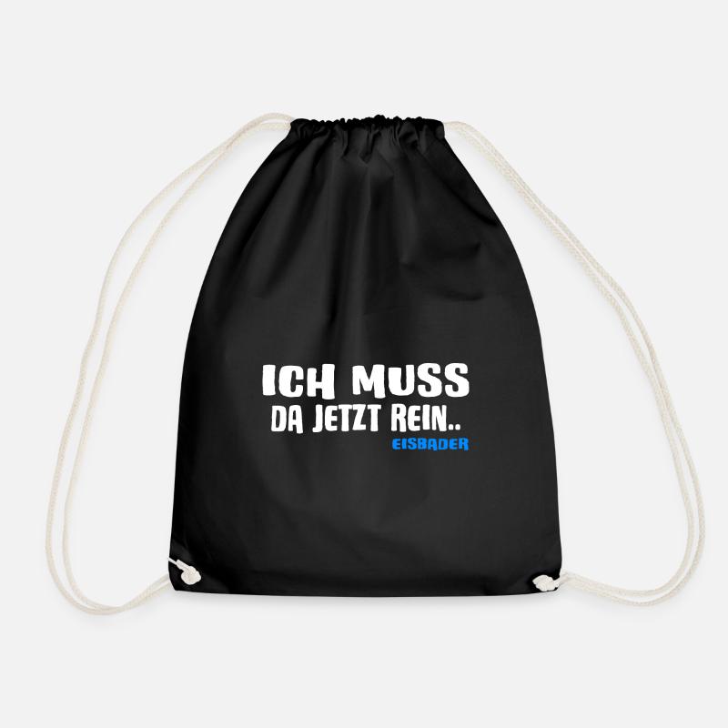 Eisbader Winterschwimmer ICEBATH CHALLENGE eisloch - Turnbeutel - Schwarz