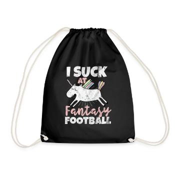 I suck at Fantasy football - Drawstring Bag - black - Front