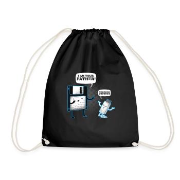 Clé USB Retro disque - Sac de sport léger - noir - Devant