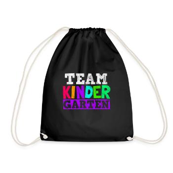 Team kindergarten gift - Drawstring Bag - black - Front