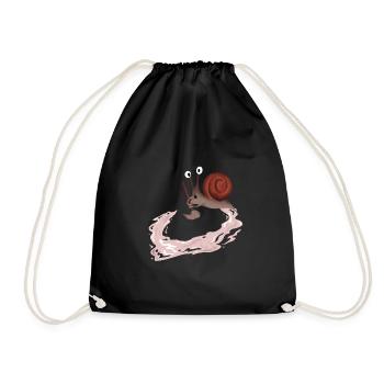 Idiot Snail cadeau - Sac de sport léger - noir - Devant