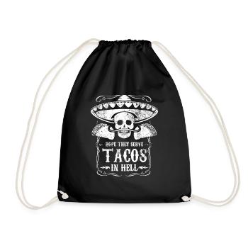 Taco Tacos enfer Mexique amour cadeau Mexique - Sac de sport léger - noir - Devant