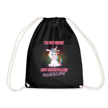 Licorne licorne - Sac de sport léger - noir - Devant