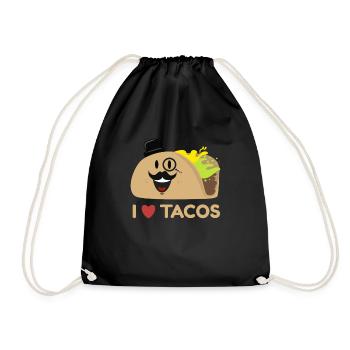 J'aime le T-shirt de Tacos - Sac de sport léger - noir - Devant