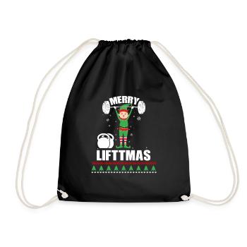 Elf Merry Liftmas bodybuilder Fitness Sports - Sac de sport léger - noir - Devant