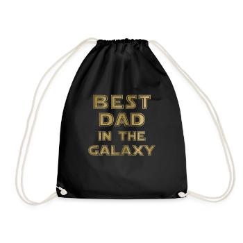 Best Dad in the Galaxy - Turnbeutel - Schwarz - Vorne