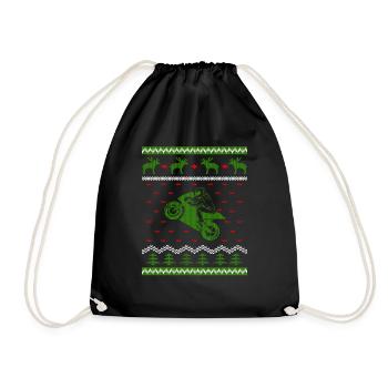 Superbike Moto truand Noël Jumper - Sac de sport léger - noir - Devant