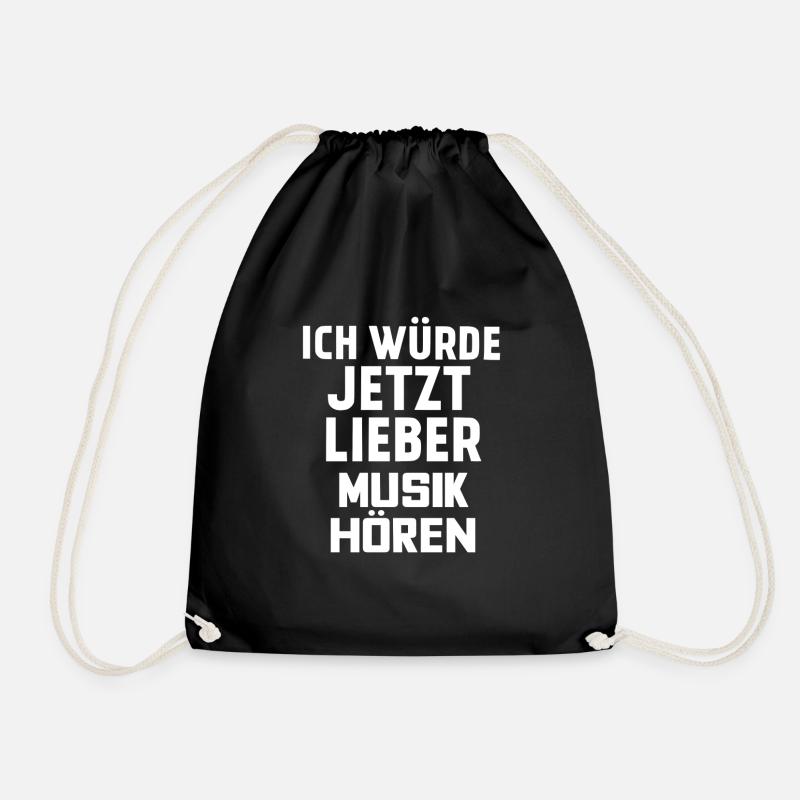 MUSIK HÖREN - Turnbeutel - Schwarz