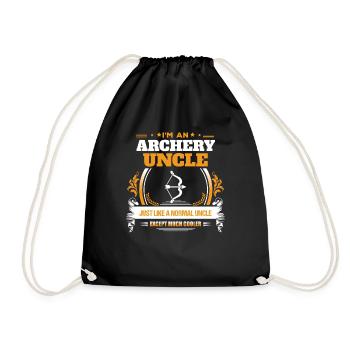 Idée de cadeau de chemise d'oncle de tir à l'arc - Sac de sport léger - noir - Devant