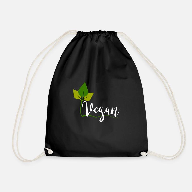 Vegan - Turnbeutel - Schwarz