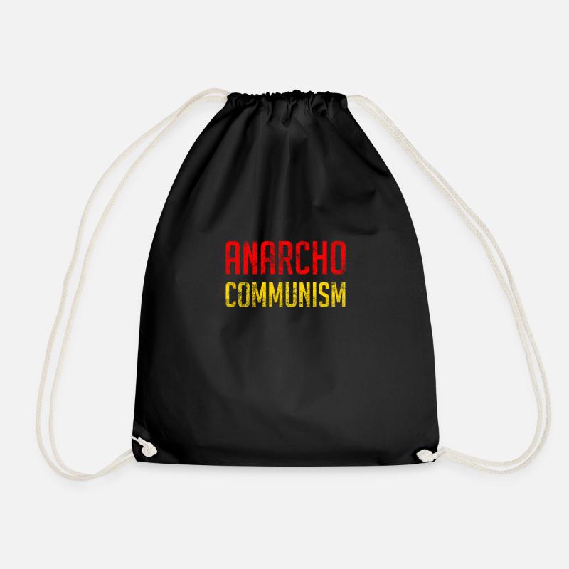 Anarcho Communism - Drawstring Bag - black