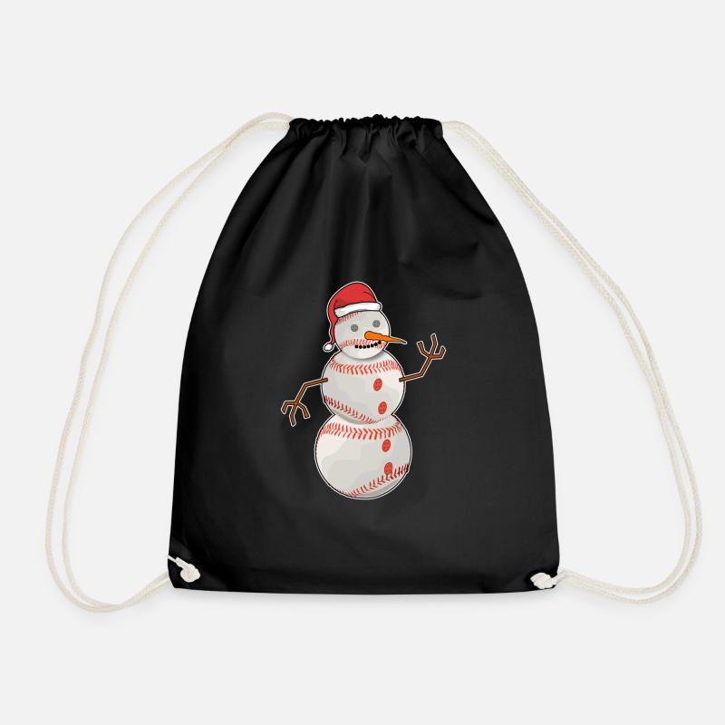 Christmas Baseball - Turnbeutel - Schwarz
