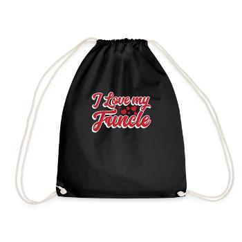 Ich liebe mein Funcle T-Shirt Proud Nichtce Funny Fun - Turnbeutel - Schwarz - Vorne