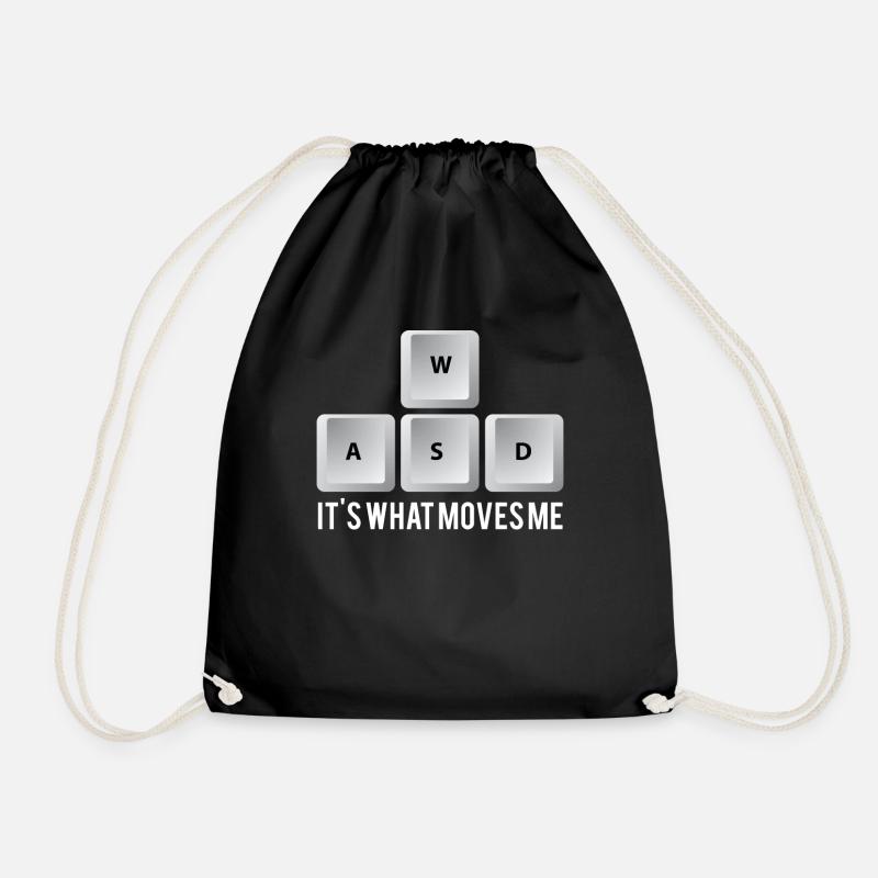 Gamer - PC - Nerd - Geek - Geschenk - Turnbeutel - Schwarz