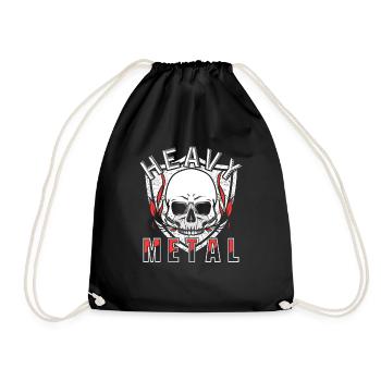 Heavy Metal - Drawstring Bag - black - Front