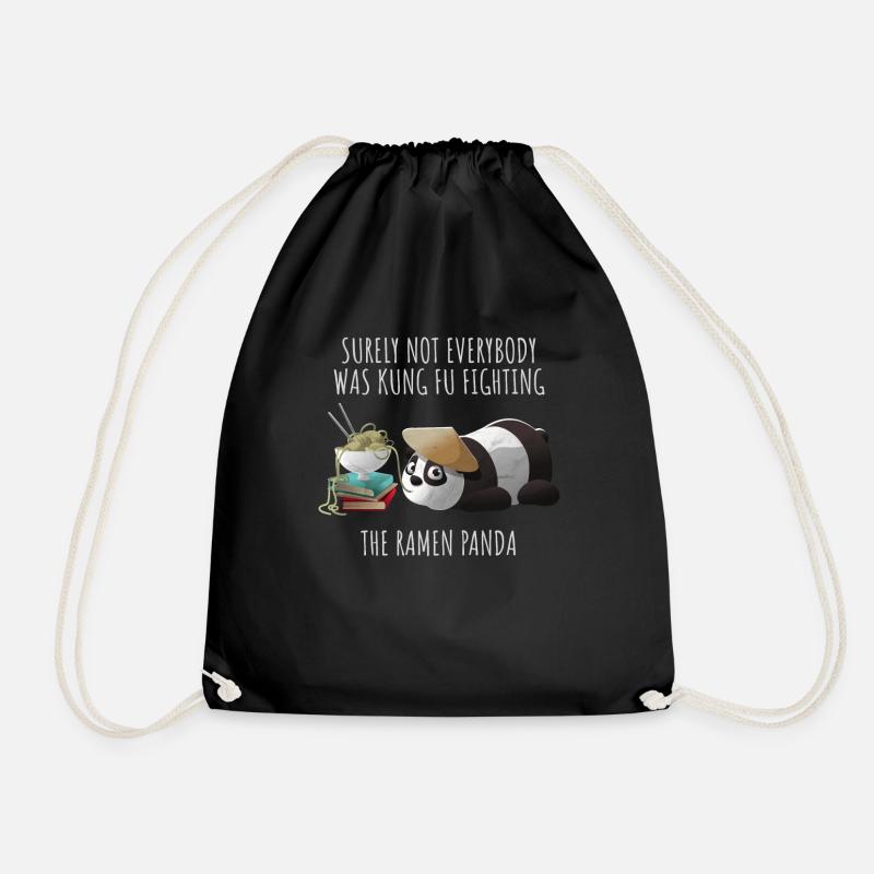 the ramen panda is not kung fu fighting funny gift - Turnbeutel - Schwarz