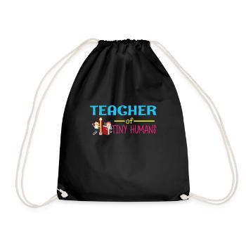 Kindergarten Preschool Pre-K Teacher 1 Day Lehrer - Drawstring Bag - black - Front