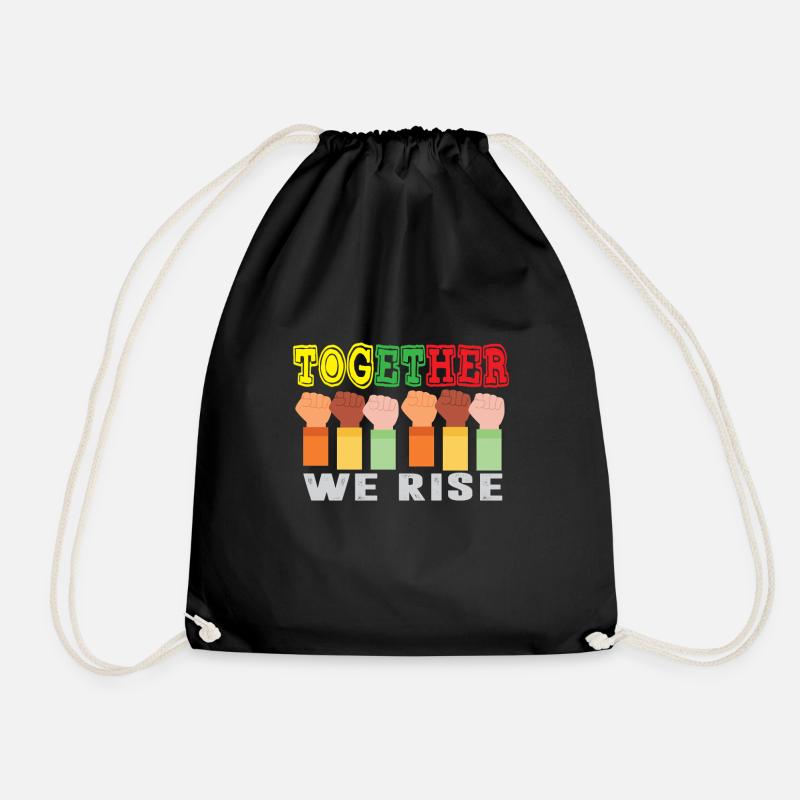 Together We Rise Funny TogetherWeRise - Turnbeutel - Schwarz