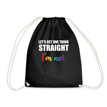 Gay - Gay - Gay Pride - Cadeau - Fierté - Sac de sport léger - noir - Devant