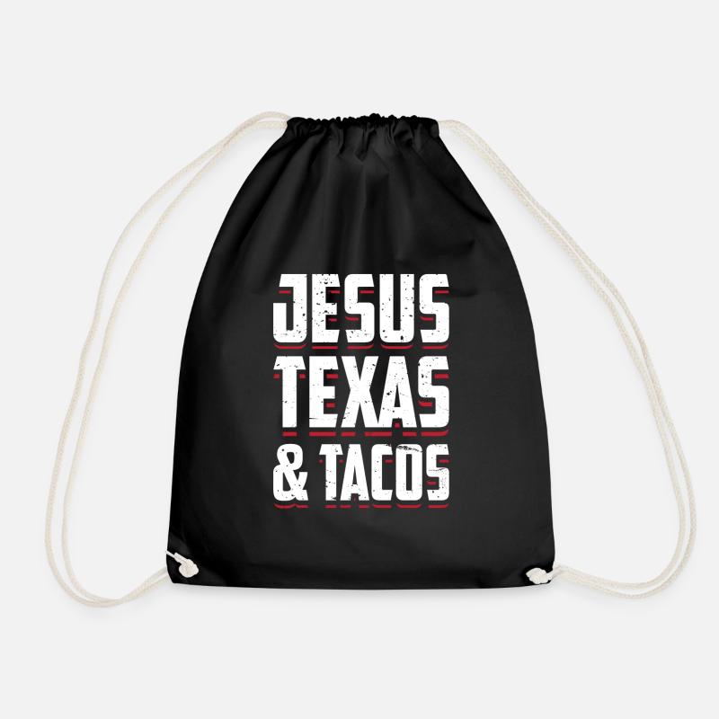 JESUS TEXAS & TACOS - Turnbeutel - Schwarz