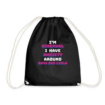 Bisexual Shirt - Bi - Geschenk - LGBT - Turnbeutel - Schwarz - Vorne