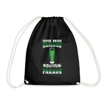 Parade-Bier des irischen Stolz-Chicagos St. Patricks Tages - Turnbeutel - Schwarz - Vorne