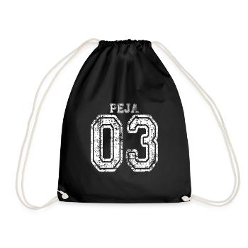 Peja 03 Peje Albanien Kosovo Geschenk Design - Turnbeutel - Schwarz - Vorne
