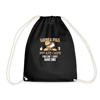cochon Guinée cadeau animal cochon Guinée - Sac de sport léger - noir - Devant