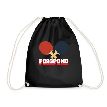 Ping Pong - Table Tennis - Table Tennis - Gift - Drawstring Bag - black - Front