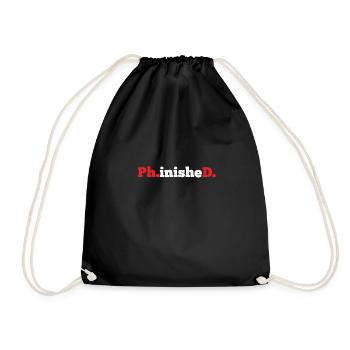 Ph.inisheD. cadeau pour les médecins - Sac de sport léger - noir - Devant