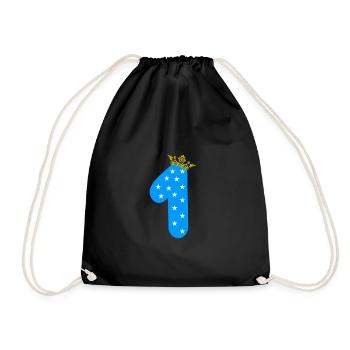 First Birthday Gift Boy Boy Baby first - Drawstring Bag - black - Front