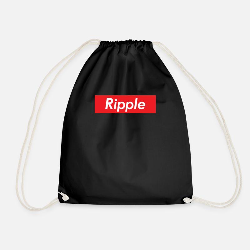 Ripple Red Rechteck Cryptocurrency XRP Blockchain - Turnbeutel - Schwarz