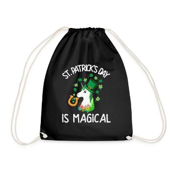 St. Patrick's Day is magical - Drawstring Bag - black - Front