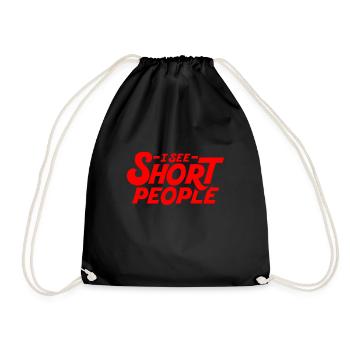 Je vois les gens courts - rouge - Sac de sport léger - noir - Devant