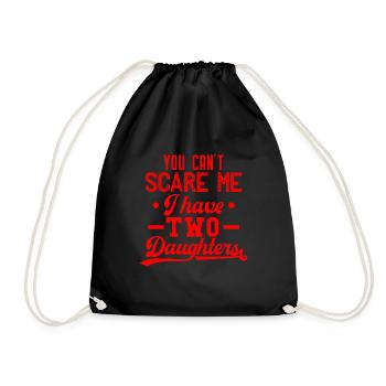 Vous ne pouvez pas me faire peur que j'ai deux filles - rouge - Sac de sport léger - noir - Devant