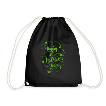 Happy St. Patricks Day T Shirt Vintage Geschenk - Turnbeutel - Schwarz - Vorne