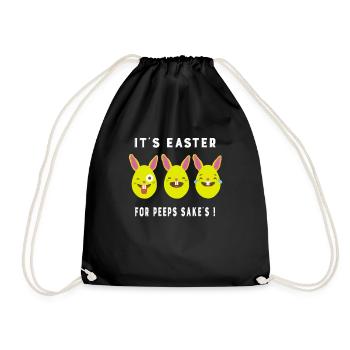 Emoji-Häschen-Eier Es ist Ostern für Blick-Grund - Turnbeutel - Schwarz - Vorne