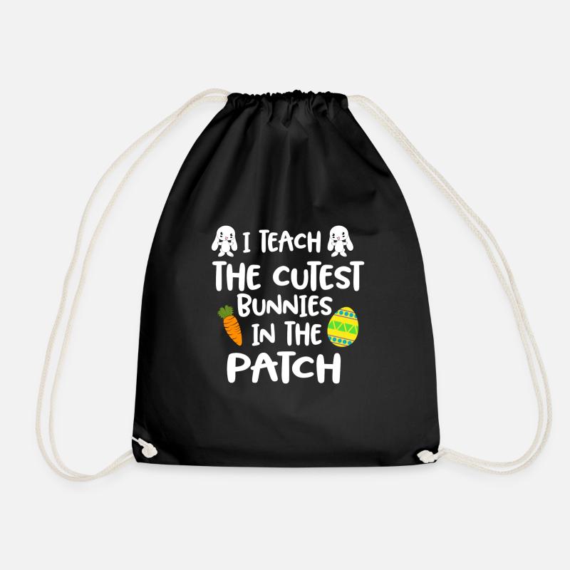 Ich unterrichte die süßesten Häschen im Patch Ostern - Turnbeutel - Schwarz