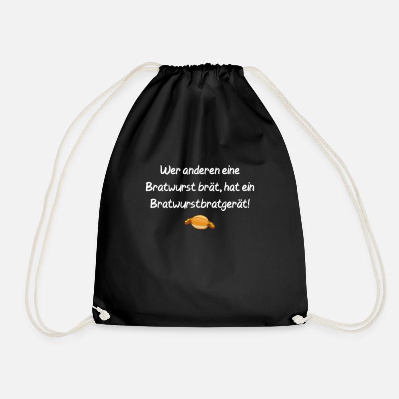 Bratwurstbratgerät Bratwurst Grillen Geschenk - Turnbeutel - Schwarz
