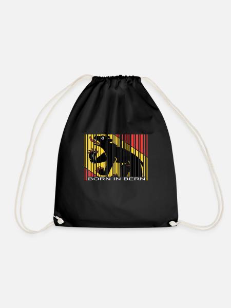 Né à Berne Suisse Suisse Né dans le don - Sac de sport léger - noir