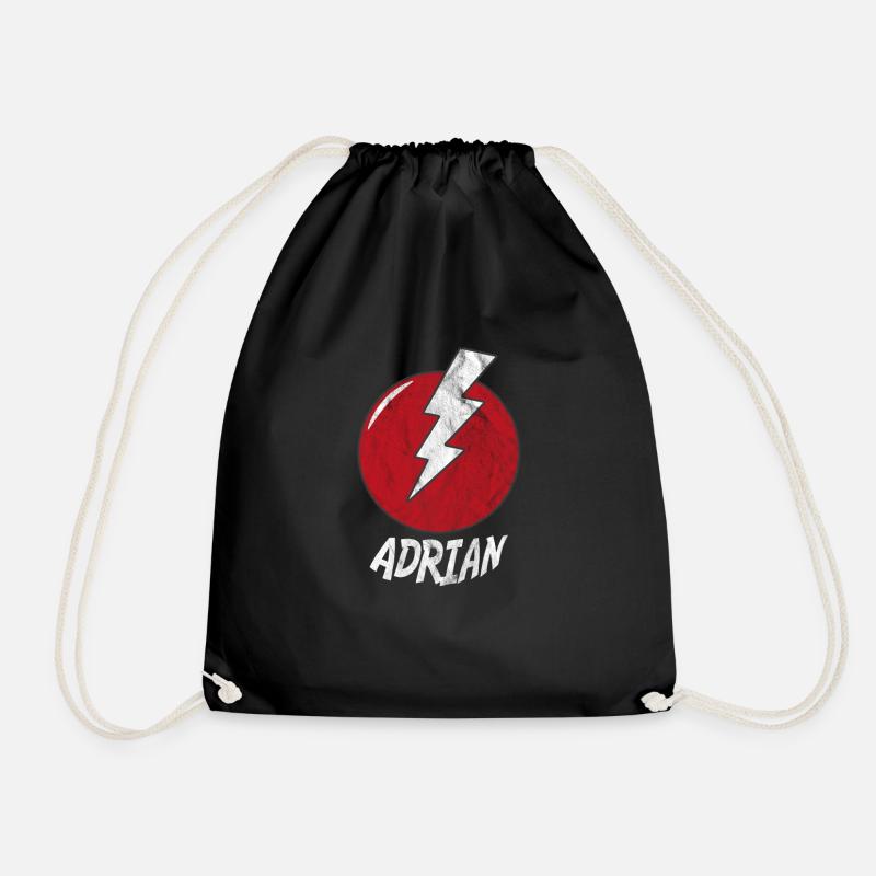Blitz Namenshirt Superhero Superheld adrian - Turnbeutel - Schwarz