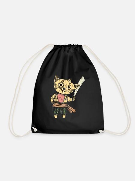 chat pirate chat dur chemise drôle - Sac de sport léger - noir