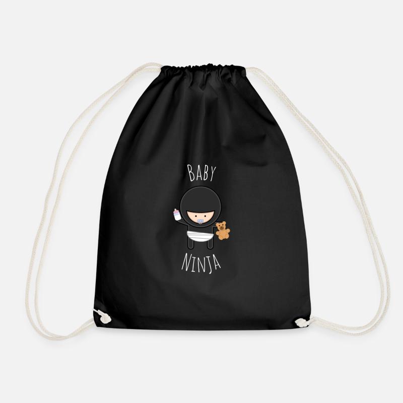 Baby Ninja Funny Design - Turnbeutel - Schwarz