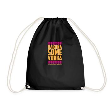 Hakuna Some Vodka Gift - Drawstring Bag - black - Front