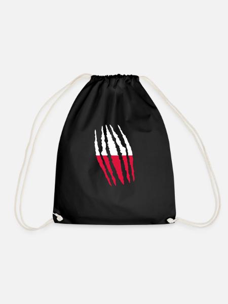Claw Klaue Risse Herkunft POLEN polska poland png - Turnbeutel - Schwarz