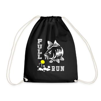 FULLRUN carp angler carp carp fishing gift - Drawstring Bag - black - Front