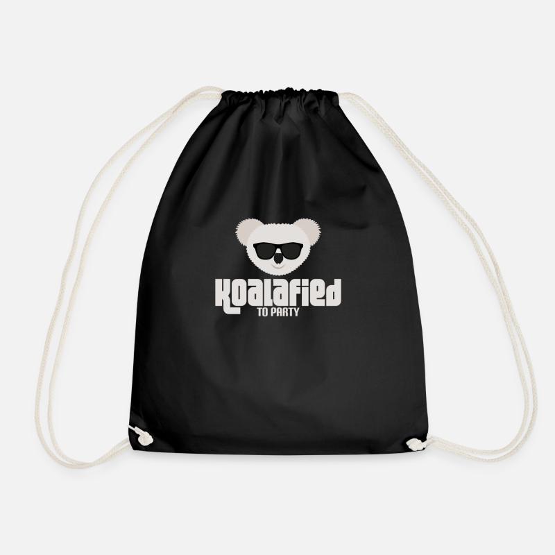 KOALABÄR - PARTY - COOL - SONNENBRILLE - JGA - Turnbeutel - Schwarz
